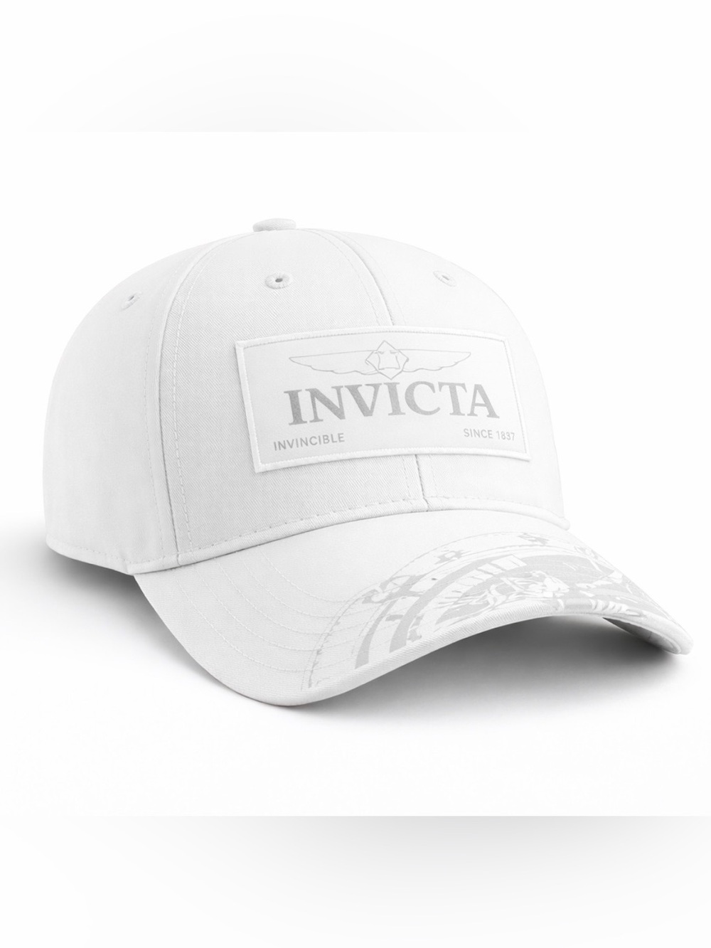 Invicta White Embroidered Logo Baseball Cap